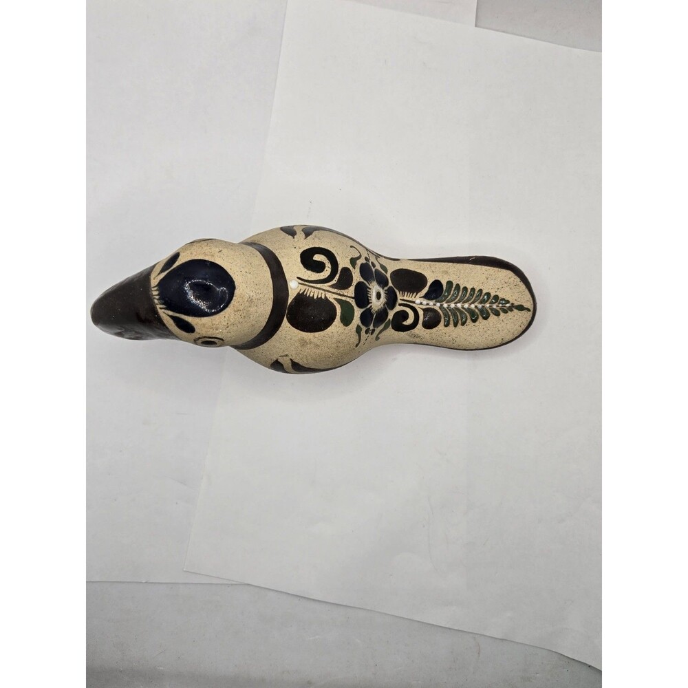 Vintage Tonala Mexican Folk Art Pottery Toucan Bird Hand Painted Figurine - Picture 5 of 13